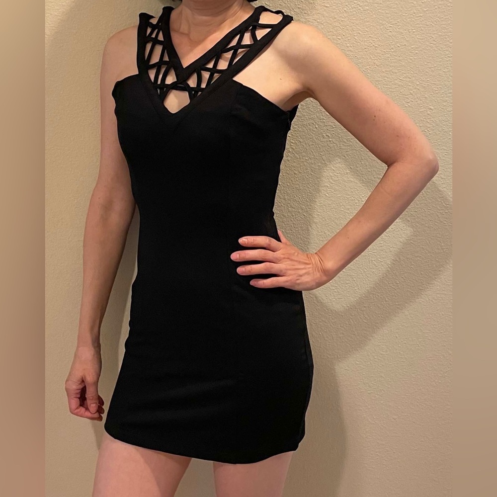 Black mini dress